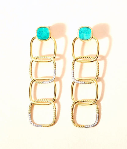 Boucles d'oreilles Kaïa Turquoise Be Maad