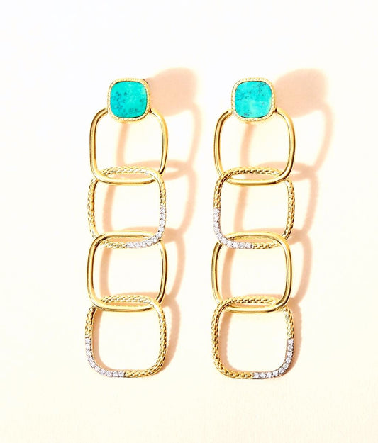 Boucles d'oreilles Kaïa Turquoise Be Maad
