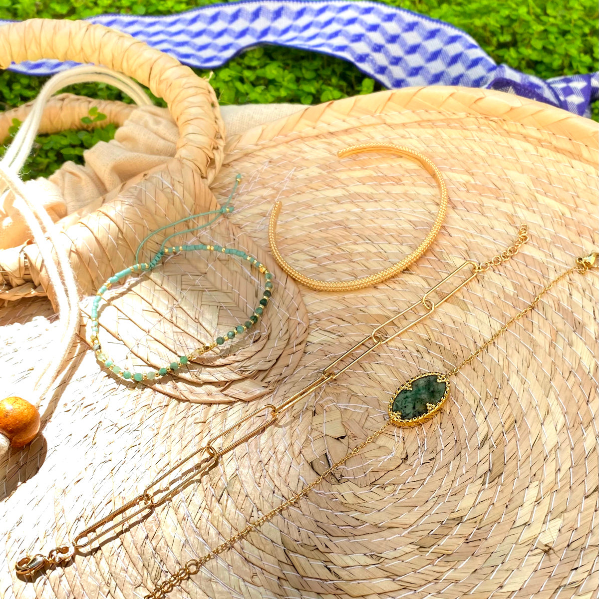 Bracelet Nala pierres semi-précieuses turquoise africaine