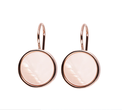 Boucles d'oreilles Plaqué or rose et Pierres semi-précieuses