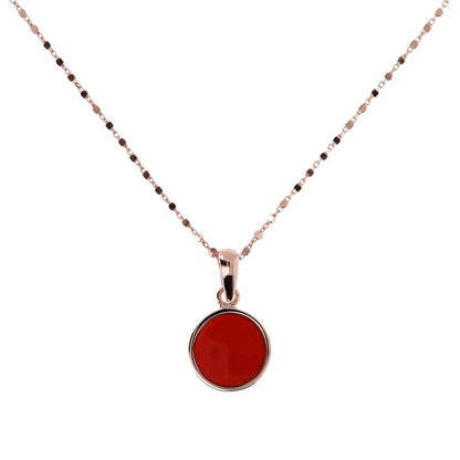 Collier Plaqué or rose et Pierres semi-précieuses