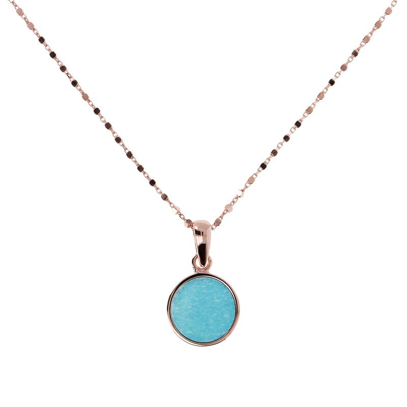 Collier Plaqué or rose et Pierres semi-précieuses