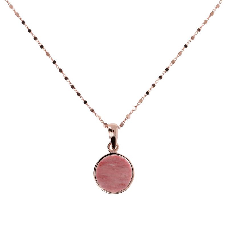 Collier Plaqué or rose et Pierres semi-précieuses
